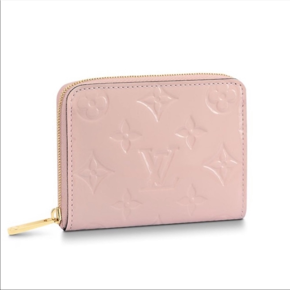 Louis Vuitton pink vernis zippy wallet